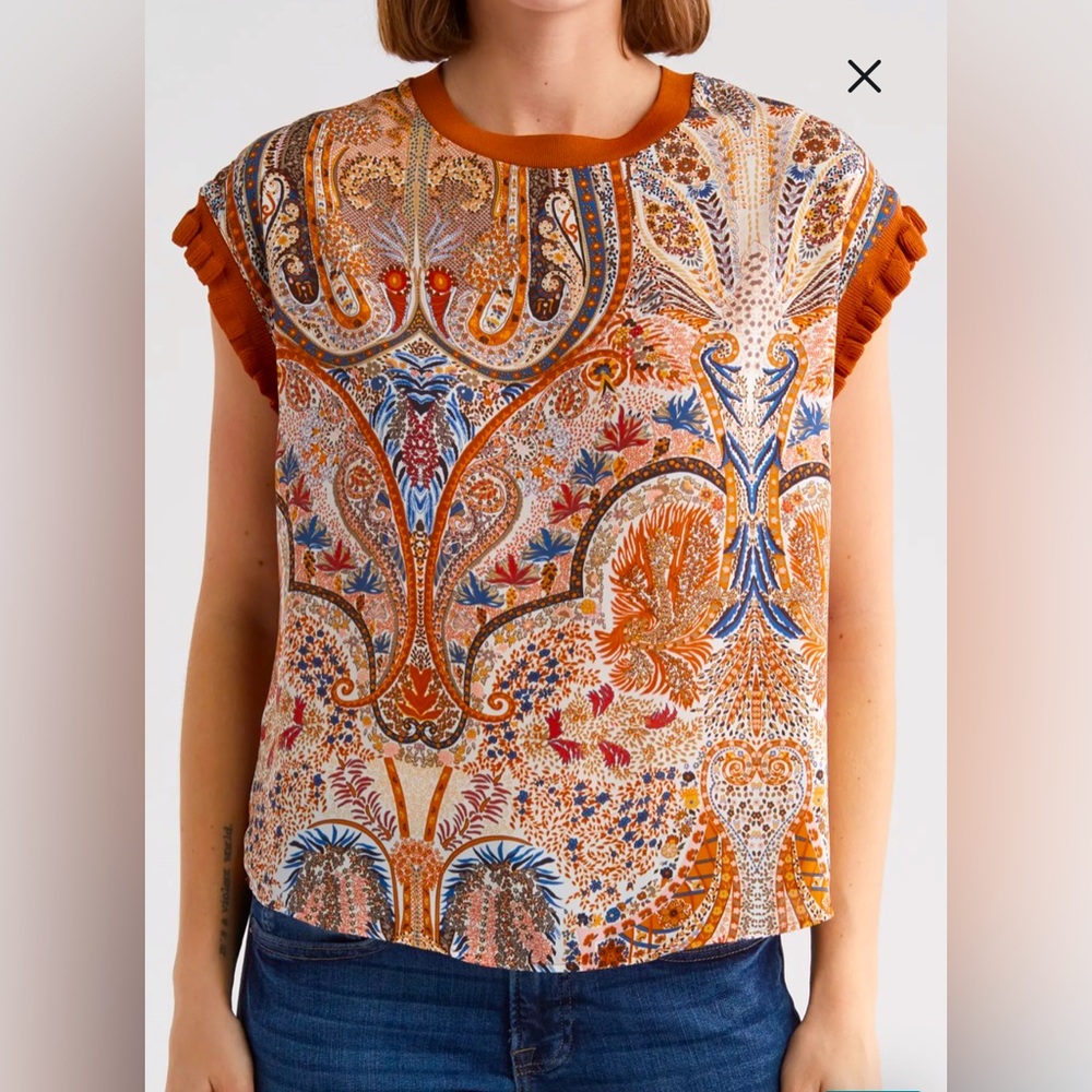 Paisley Sleeveless Top